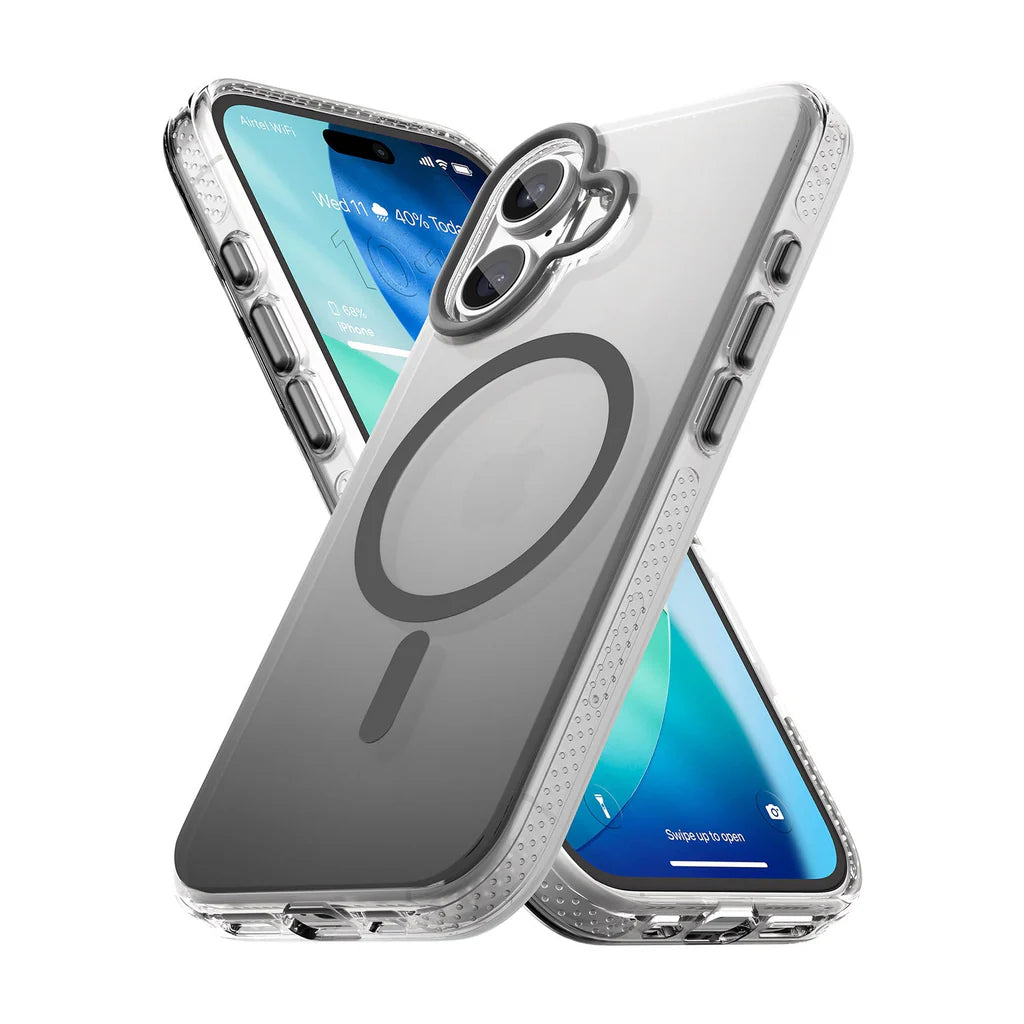 Vaku Luxos ® Apple iPhone 17 Triton Magpro Dual Matte Tone Scratch Resistant Camera Screen Protector Shockproof Protective Back Cover