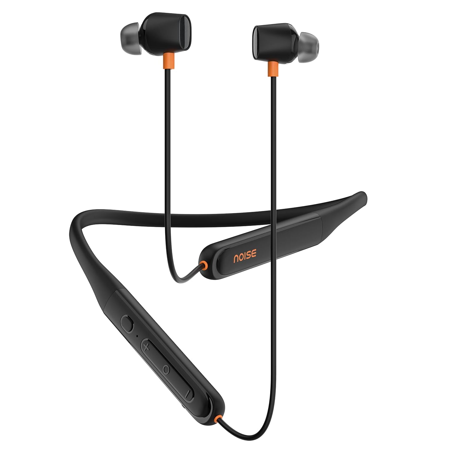 Noise Crest Bluetooth in Ear Neckband with Metallic Shine on Earbuds,50H of Playtime, EQ Modes, Dual Device Pairing,13mm PEEK+PU Driver, BT v5.4(Velvet Black)