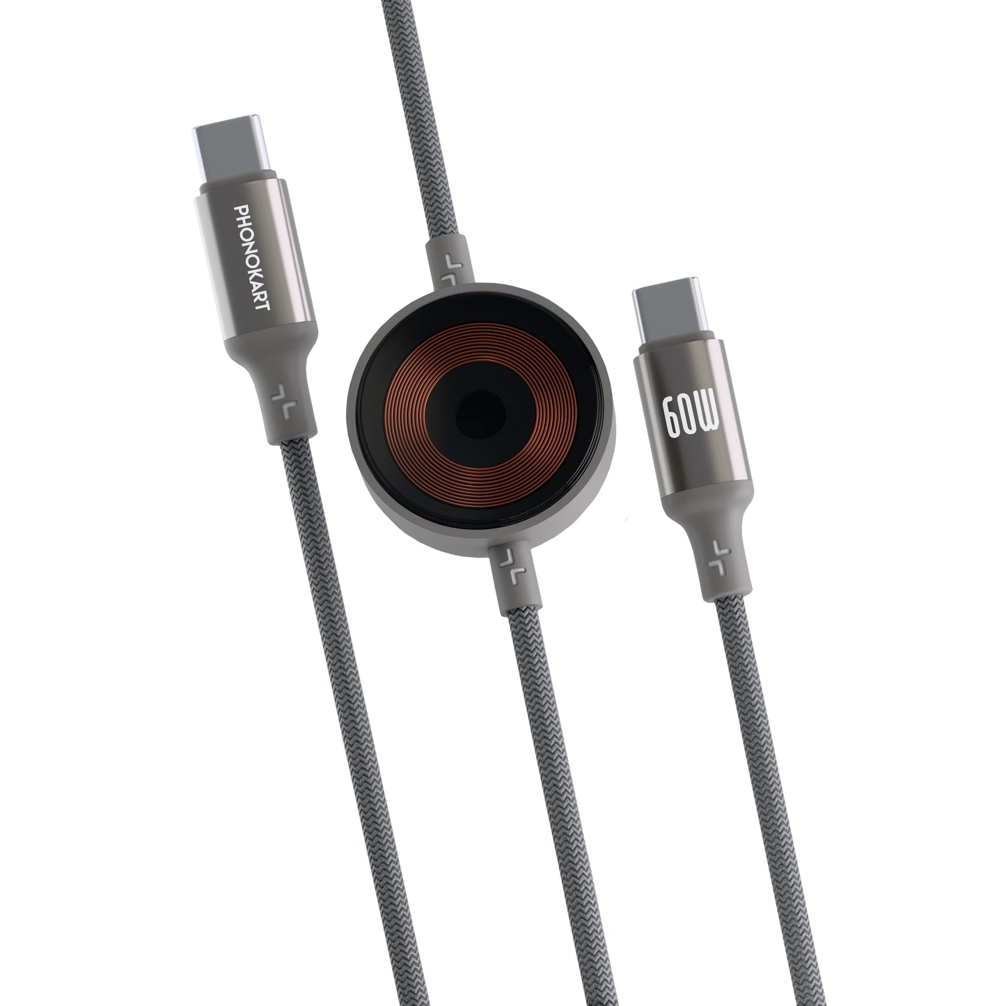 Phonokart 60w LYNK 2-in-1 Fast Charging Cable