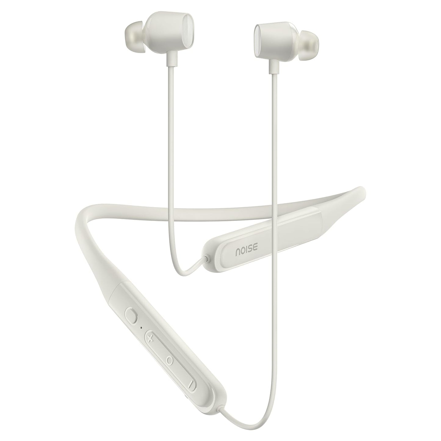 Noise Crest Bluetooth in Ear Neckband with Metallic Shine on Earbuds,50H of Playtime, EQ Modes, Dual Device Pairing,13mm PEEK+PU Driver, BT v5.4(Velvet Beige)