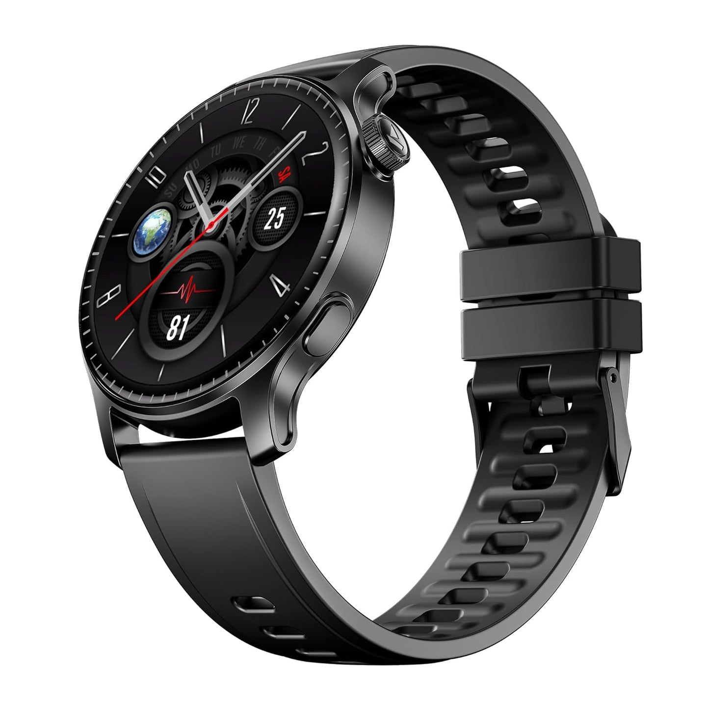 Boat Ultima Prime smartwatch with 1.43” AMOLED Display, AOD, Personalized Fitness Nudges, Functional Crown,100+ Sports Modes, Create Your Own Watchface, smartwatch for Man and Woman (Onyx Black)