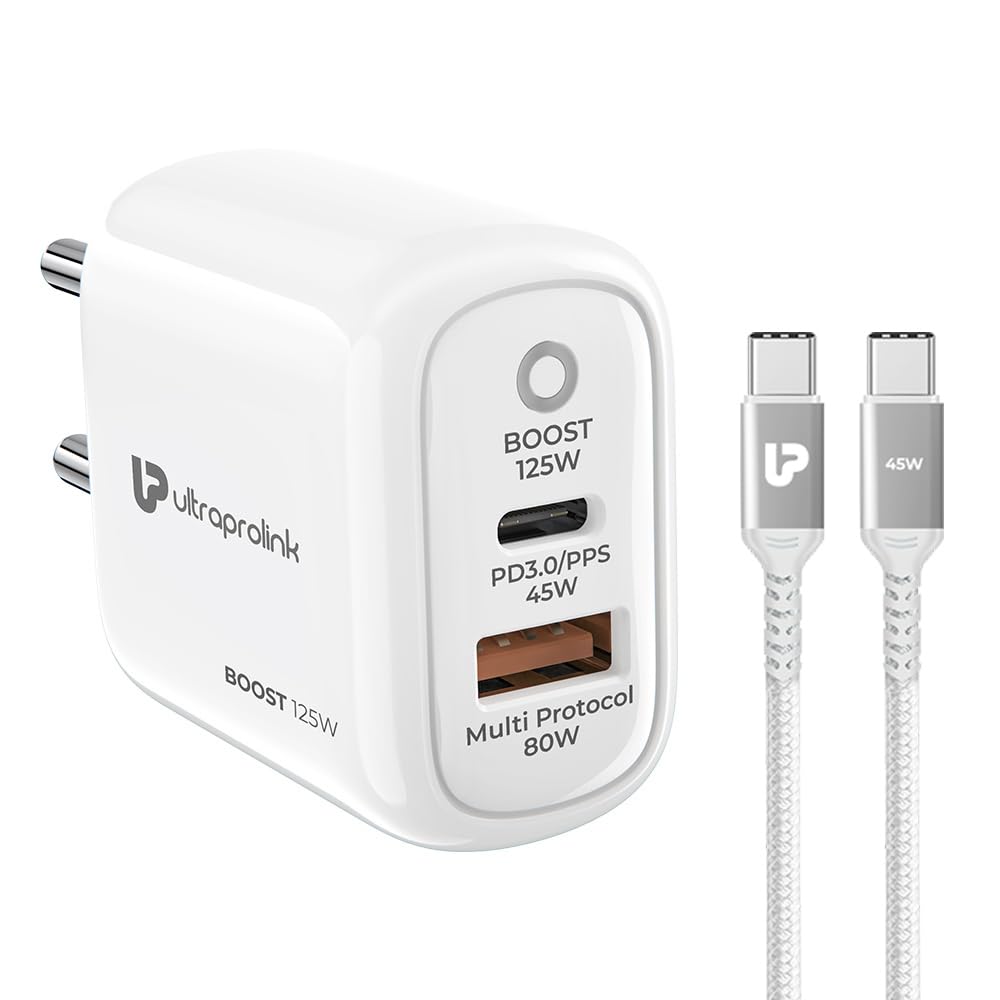 ULTRAPROLINK 125W USB C&USB-A PD- PPS Fast Charger|Type C Adapter