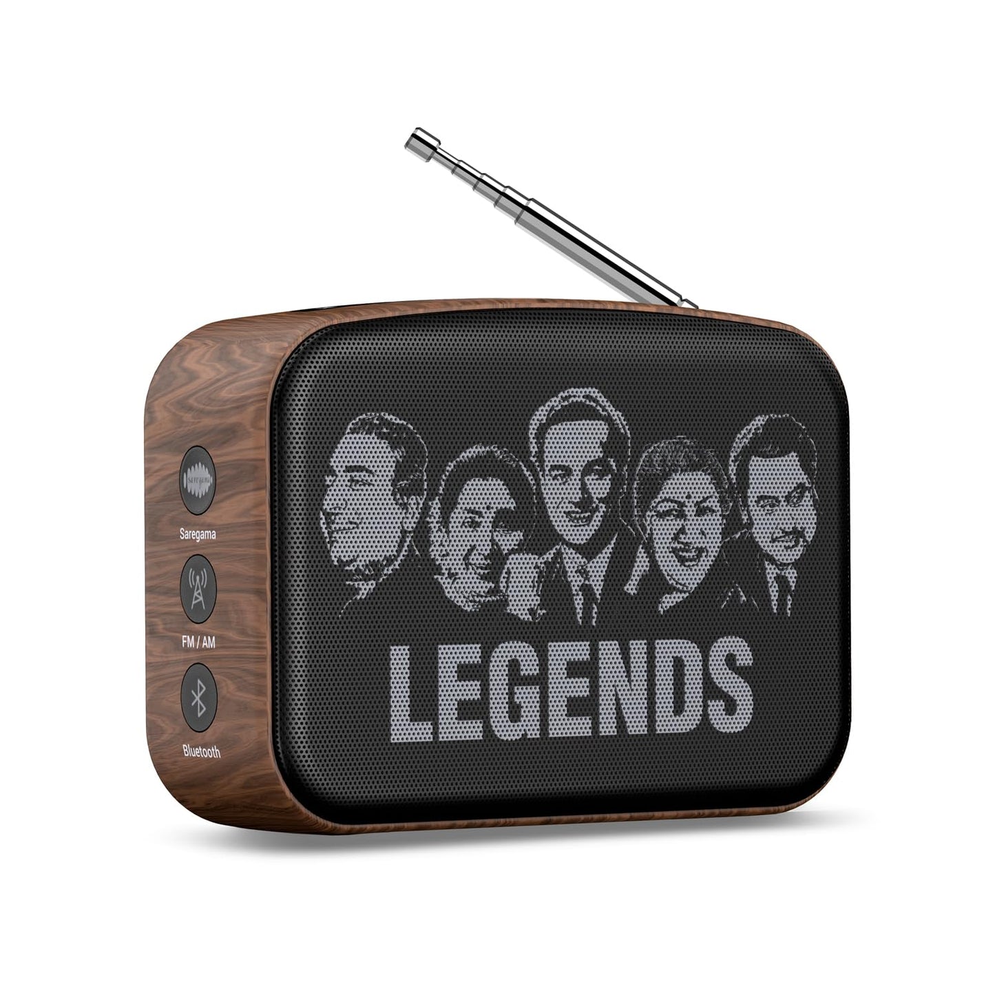 Saregama Carvaan Mini Hindi - Music Player with 401 Pre-Loaded Retro Songs, Bluetooth/FM/AM/AUX, Type-C Charger (Oakwood Brown)