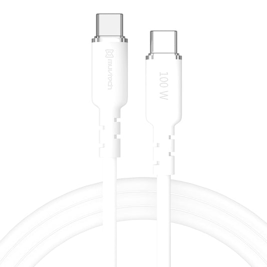 Muvtech RapidPower Type C to C Cable 5A - High-Speed Charging & Data Transfer for Laptops, Tablets, and Smartphones, Fast Charging Cable (100W, 1 Meter)