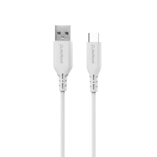 stuffcool Alto Type A to Type C 3.9 Feet (1.2M) Cable (Fast Charging, White)