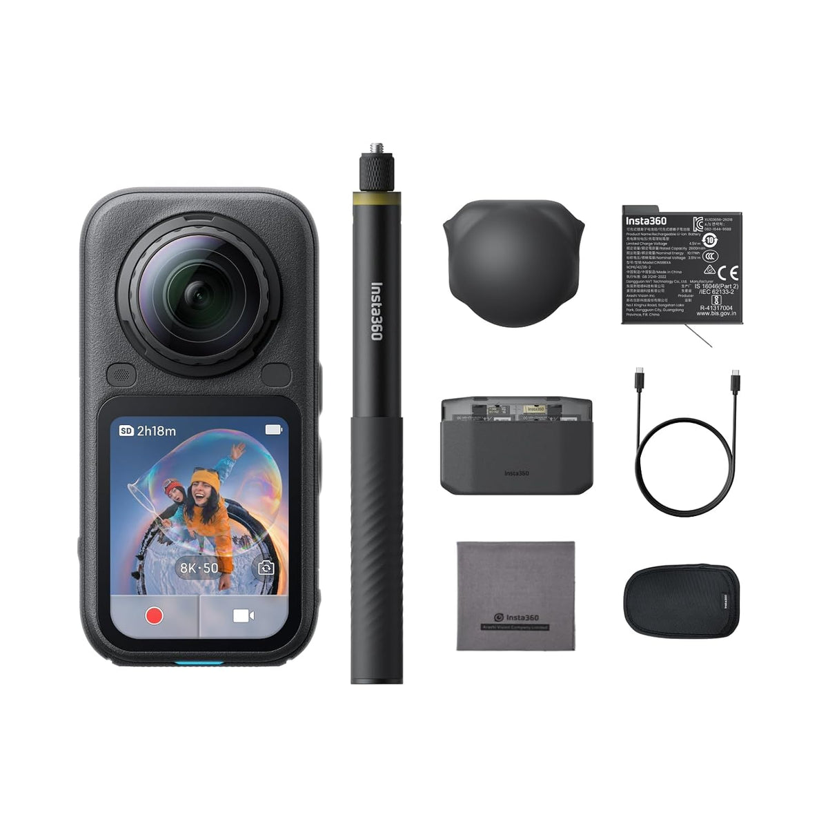 Insta360 X6 Essentials Bundle Black - 8K 360 Camera