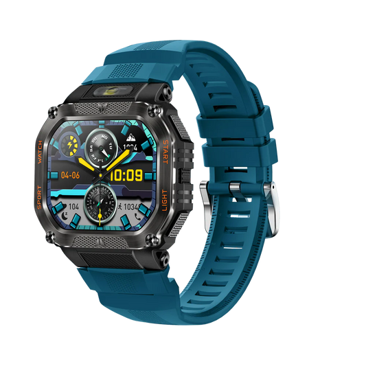 Urban Shock Wave Rugged Sports Smart Watch - Military Blue